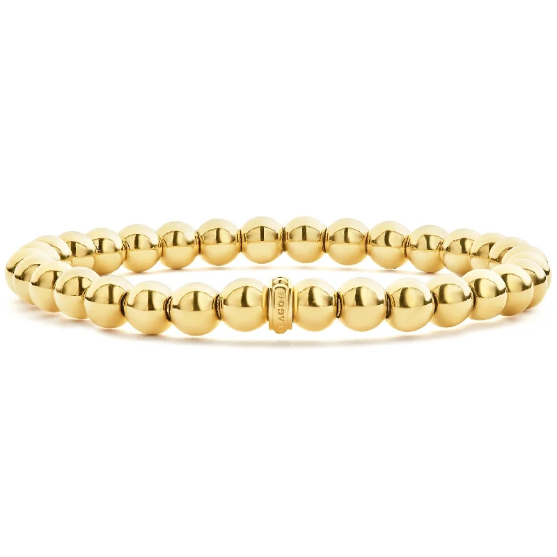 Adjustable Charm Bracelets For A Perfect Fit Caviar Gold 18K Gold Bead Bracelet | 6mm Adjustable Charm Bracelets For A Perfect Fit Caviar Gold 18K Gold Bead Bracelet | 6mm