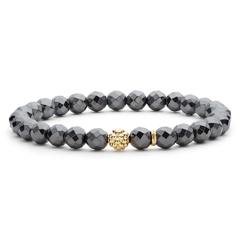 Shop Signature Jewelry Styles At Exclusive Prices Caviar Icon Hematite Gold Station Bead Bracelet