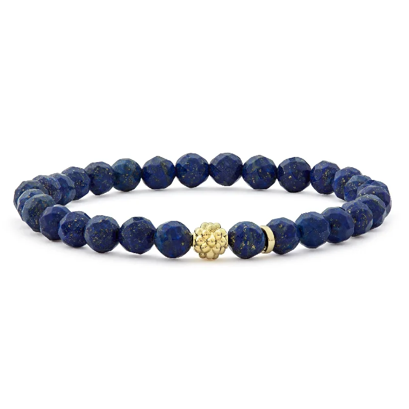 Luxury Jewelry At Unbeatable Discounts Caviar Icon Lapis Gold Station Bead Bracelet