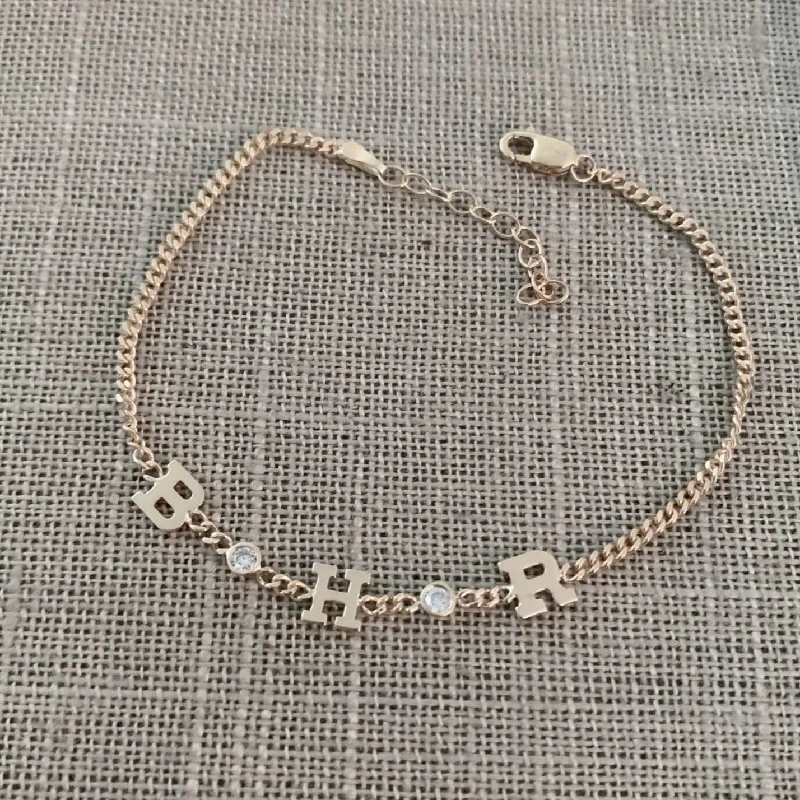Fine Jewelry, Limited-Time Offers Available Cuban Initial Spacer Bracelet