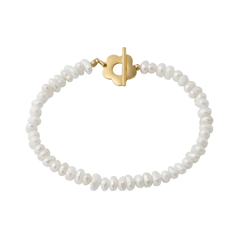 High-Quality Gemstone Jewelry For Special Occasions Daisy Pearl Bracelet
