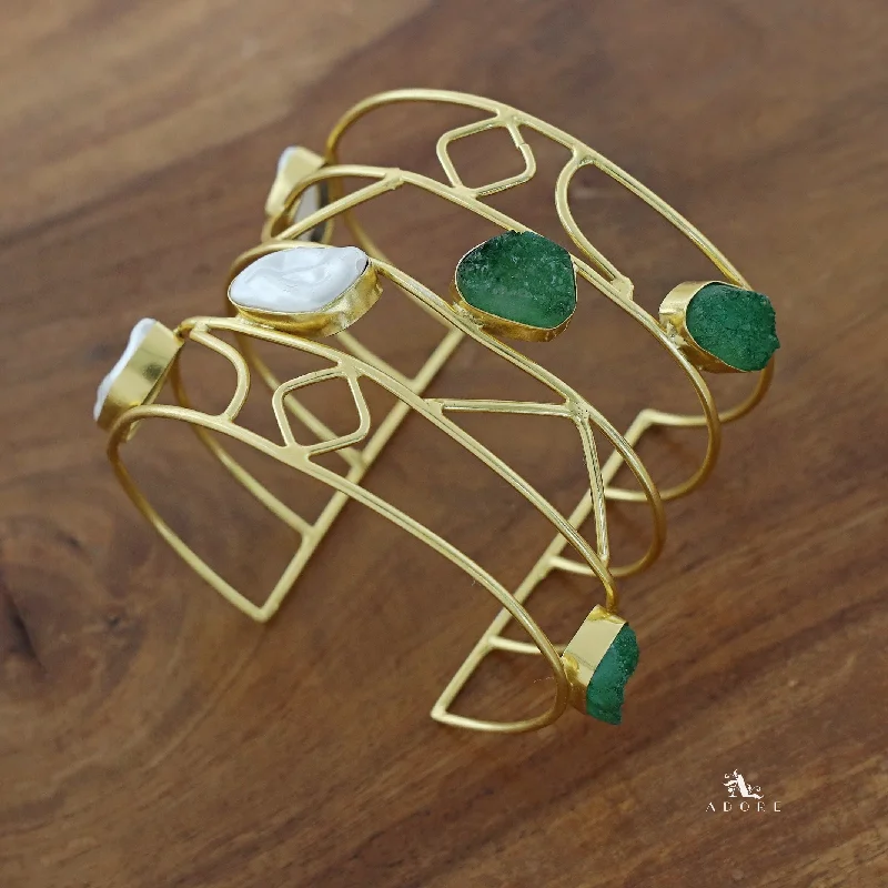 Jewelry Flash Sale – Stylish Designs At Unbeatable Rates Deanna 4 Layered Druzy Stone + Baroque Bangle