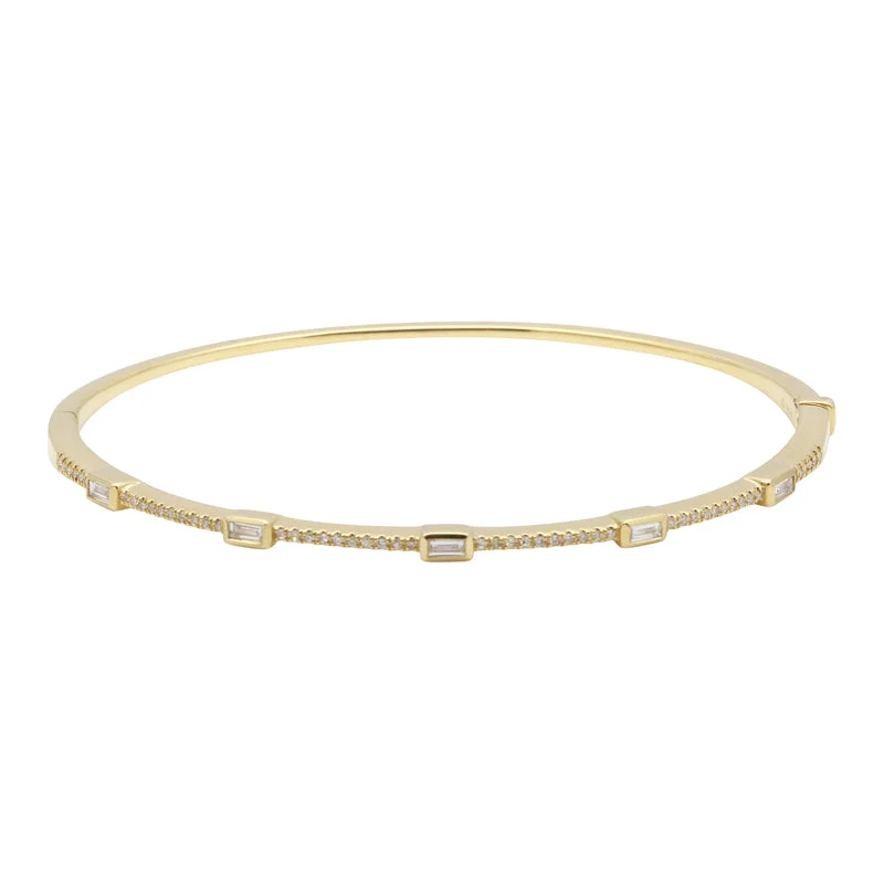 Luxury Jewelry At Unbeatable Discounts Diamond Pave and Baguette Bangle