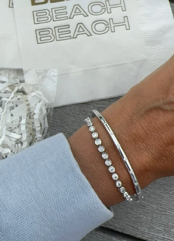 Discounted Jewelry For A Glamorous Look Bezel Set Diamond Tennis Bracelet