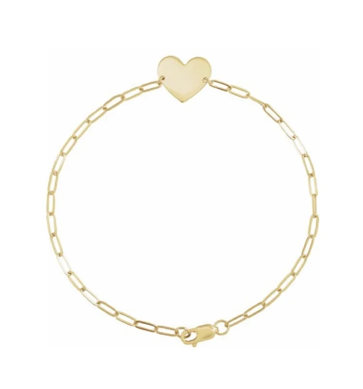 Best Jewelry Sale – Shop Exclusive Designs Now Engraved Heart Paperclip Bracelet