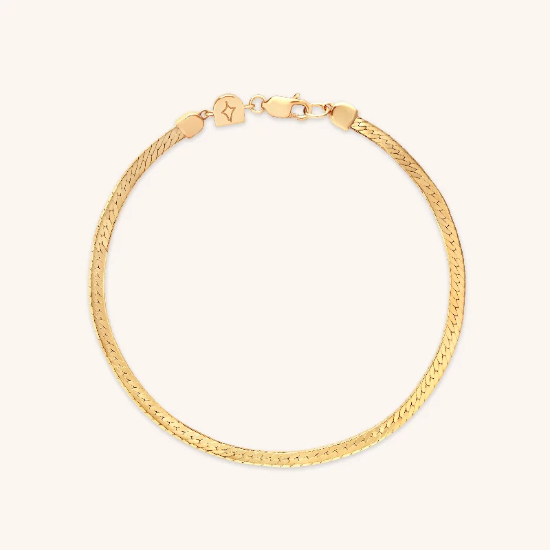 Flash Sale On Exquisite Jewelry – Don't Miss Out Essential Snake Chain Bracelet in Gold