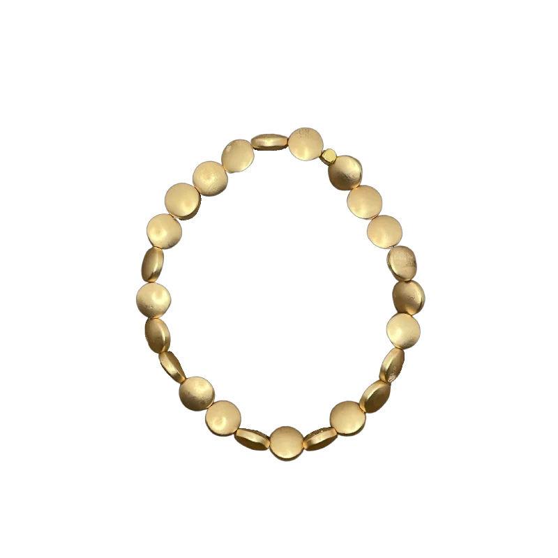 The Perfect Jewelry Piece At The Perfect Price Flat Circle Matte Gold 8mm
