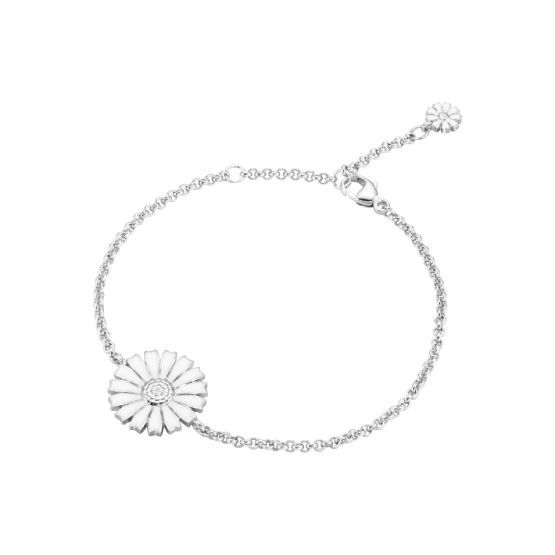 Must-Have Jewelry At Unbelievable Discounts Daisy Silver Bracelet w. White Enamel