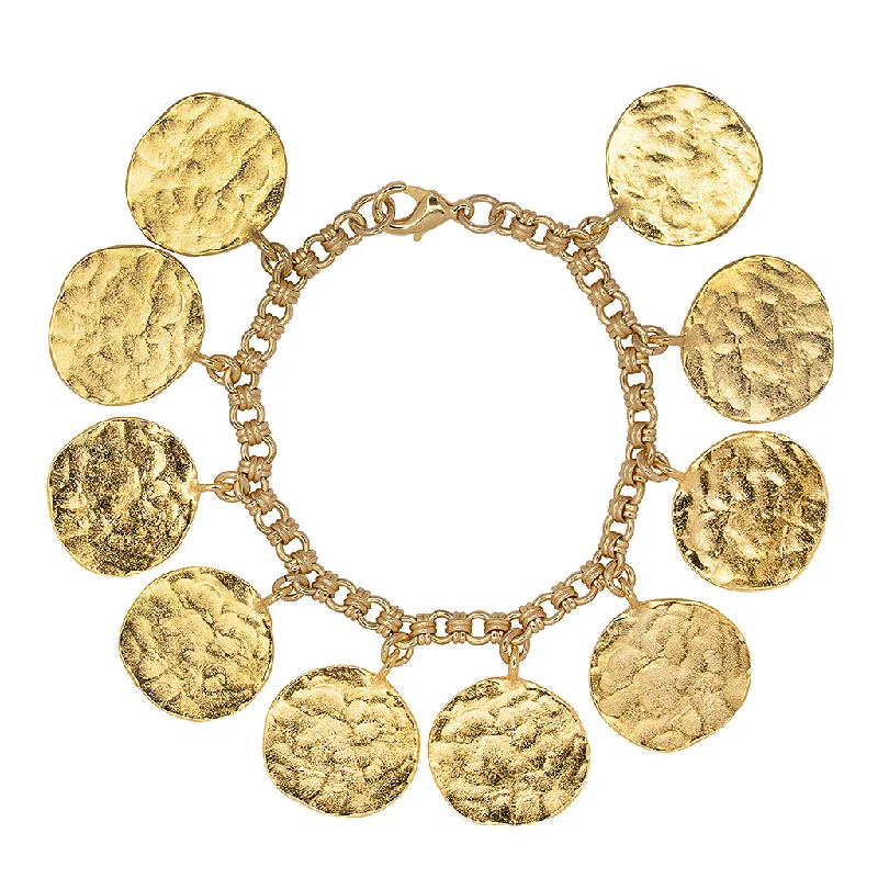 Gold Coin Charm Bracelet