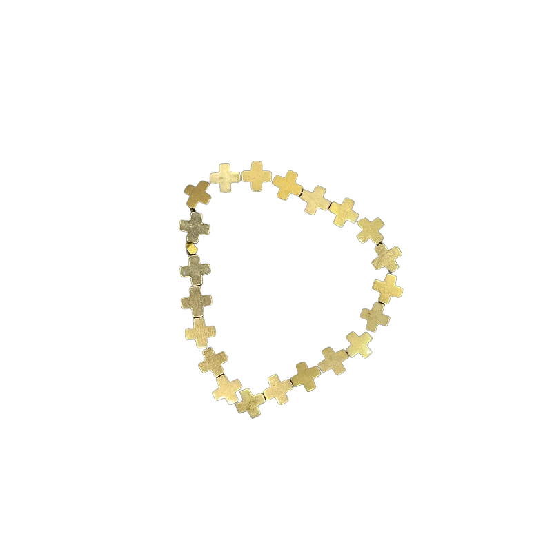 Luxury Jewelry Without The Luxury Price Tag Gold Hematite Square Cross 8mm