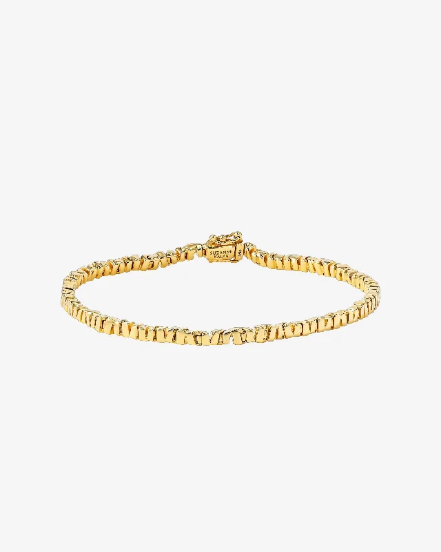 Elevate Your Outfit With Discounted Statement Jewelry Golden Thin Tennis Bracelet