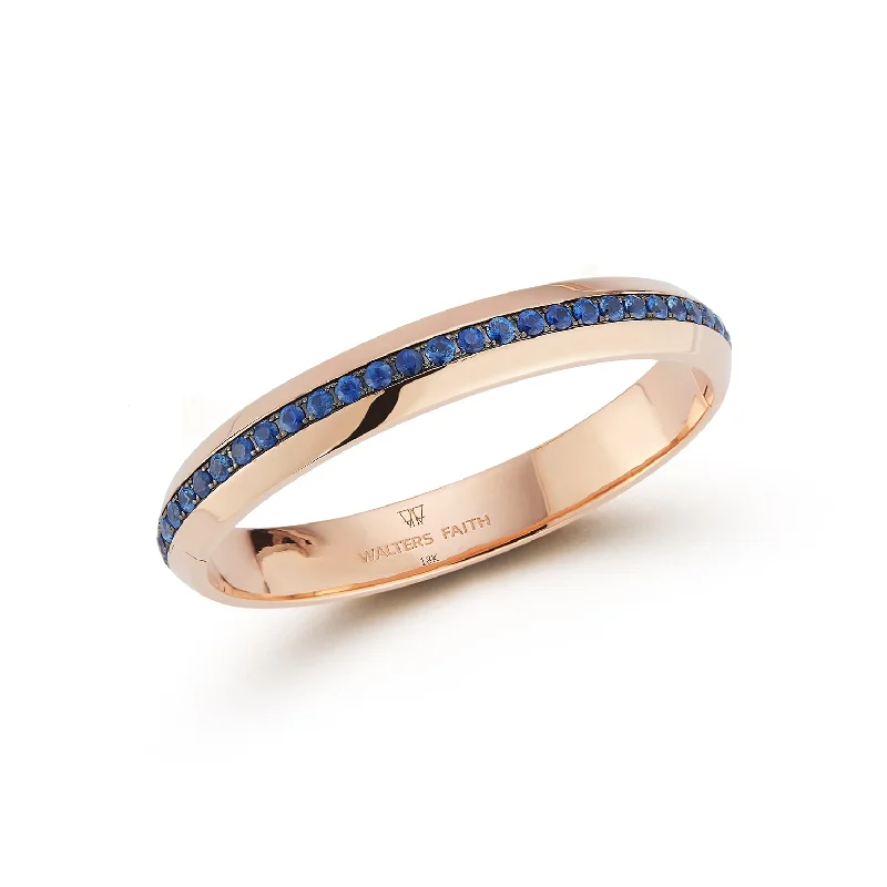 Unmissable Discounts On Timeless Jewelry Pieces GRANT 18K GOLD AND SAPPHIRE ANGLED BANGLE BRACELET Unmissable Discounts On Timeless Jewelry Pieces GRANT 18K GOLD AND SAPPHIRE ANGLED BANGLE BRACELET