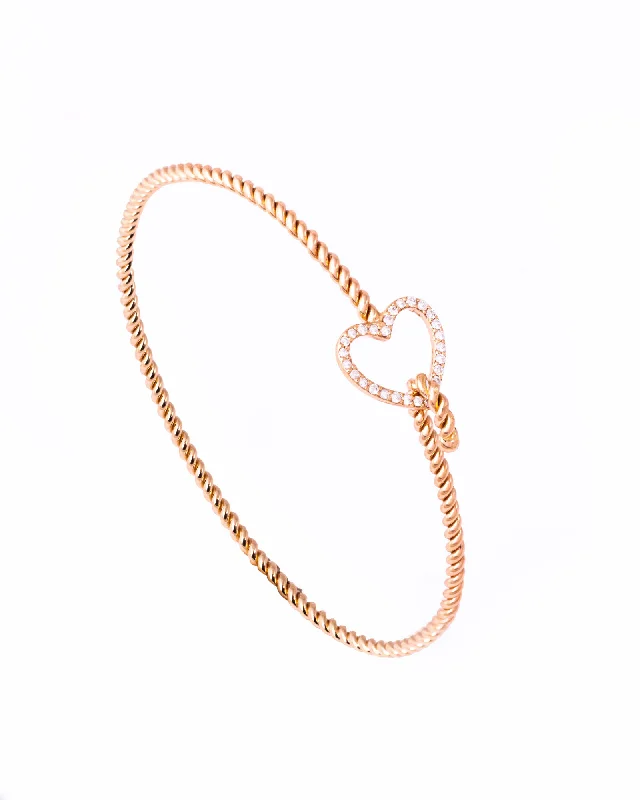 Stunning Statement Jewelry, Unbeatable Discounts Heart 18K Gold, Whitegold or Rosegold Bracelet w. Diamonds Stunning Statement Jewelry, Unbeatable Discounts Heart 18K Gold, Whitegold or Rosegold Bracelet w. Diamonds