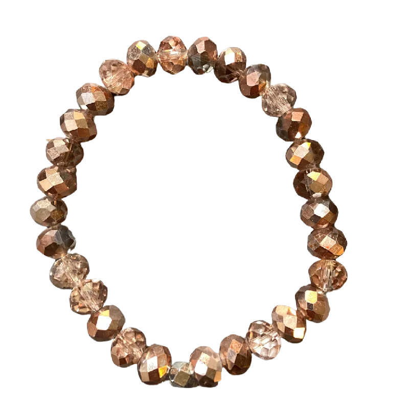 Get Ready To Sparkle – Special Jewelry Discounts Dusty Rose Sparkle Faceted Rondelle 8mm Bracelet Get Ready To Sparkle – Special Jewelry Discounts Dusty Rose Sparkle Faceted Rondelle 8mm Bracelet