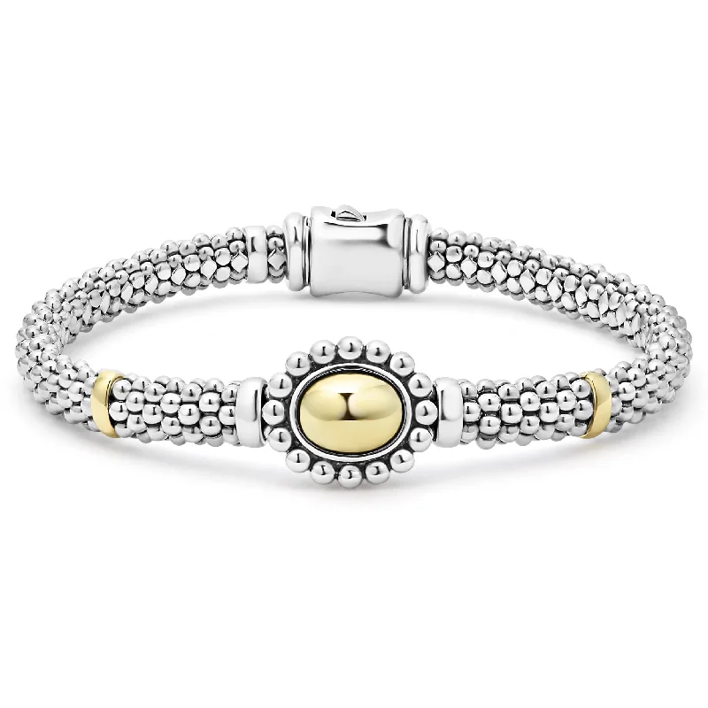 Fashion-Forward Jewelry At Incredible Prices High Bar 18K Gold Dome Caviar Bracelet | 6mm