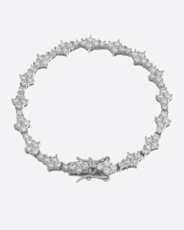 Breathtaking Jewelry, Breathtaking Prices Comb tennis Bracelet - White Gold