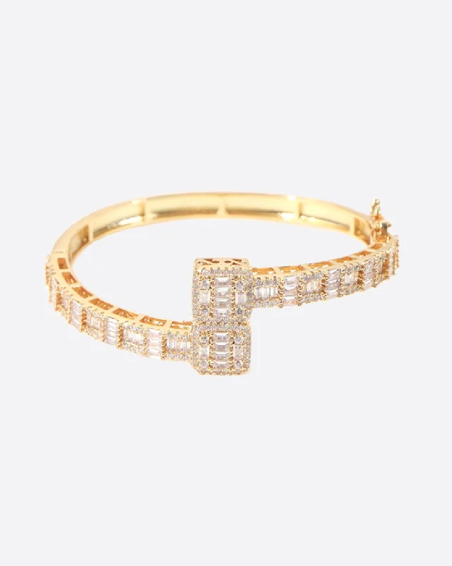 Affordable Glamour – Premium Jewelry For Less STUD ICE BRACELET- Gold
