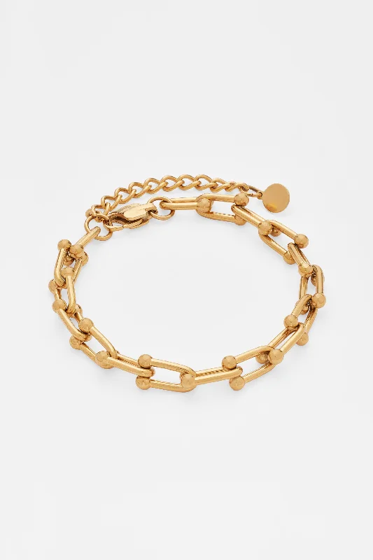 Trending Jewelry Now At Unbeatable Prices Industrial Link Bracelet - Gold