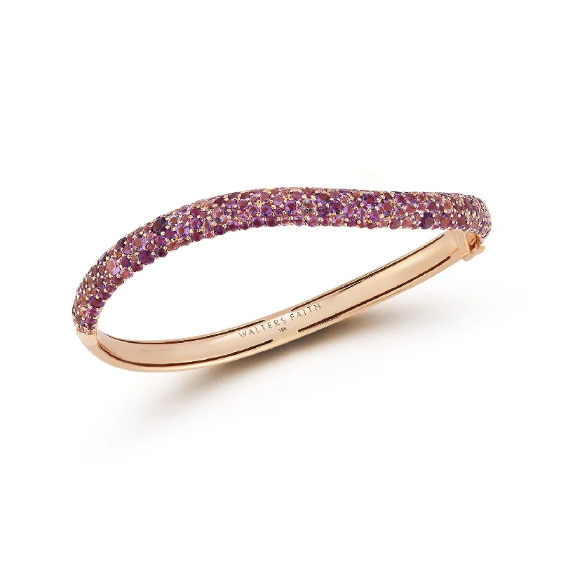 Shine Without Limits – Jewelry Sale Happening Now JULIAN 18K GOLD AND AMETHYST WAVE BRACELET