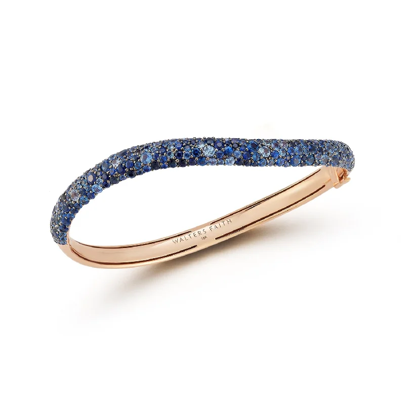Grab Your Dream Jewelry At The Lowest Prices JULIAN 18K GOLD AND BLUE SAPPHIRE WAVE BRACELET Grab Your Dream Jewelry At The Lowest Prices JULIAN 18K GOLD AND BLUE SAPPHIRE WAVE BRACELET