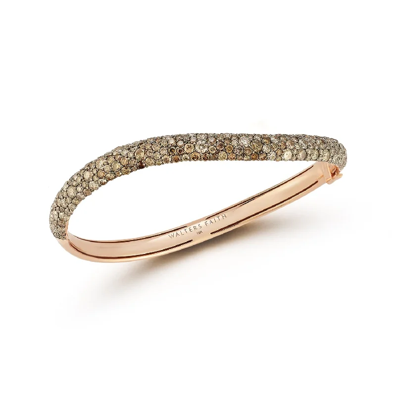Exclusive Jewelry Offers – Shine For Less JULIAN 18K GOLD AND CHAMPAGNE DIAMOND WAVE BRACELET Exclusive Jewelry Offers – Shine For Less JULIAN 18K GOLD AND CHAMPAGNE DIAMOND WAVE BRACELET
