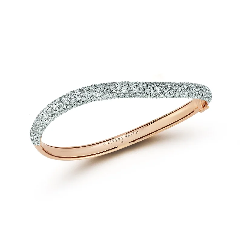 Exclusive Jewelry Offers – Sparkle For Less JULIAN 18K GOLD AND DIAMOND WAVE BRACELET