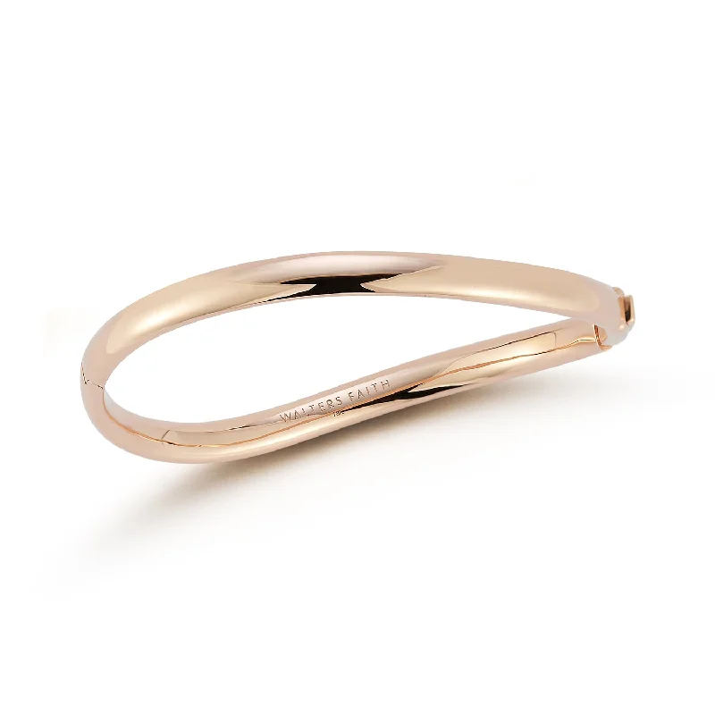 Get The Sparkle You Love At Prices You Adore JULIAN 18K GOLD WAVE BANGLE BRACELET
