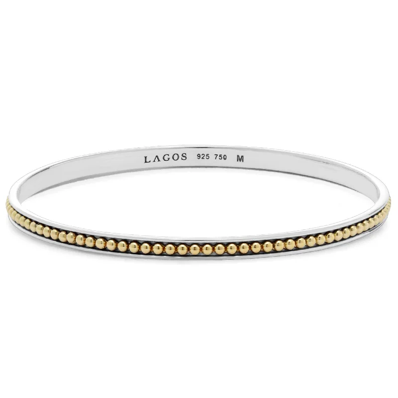Classic And Modern Jewelry Styles On Sale KSL Two-Tone Caviar Beaded Bangle