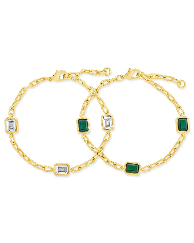 Lennox Station CZ Chain Bracelet Set