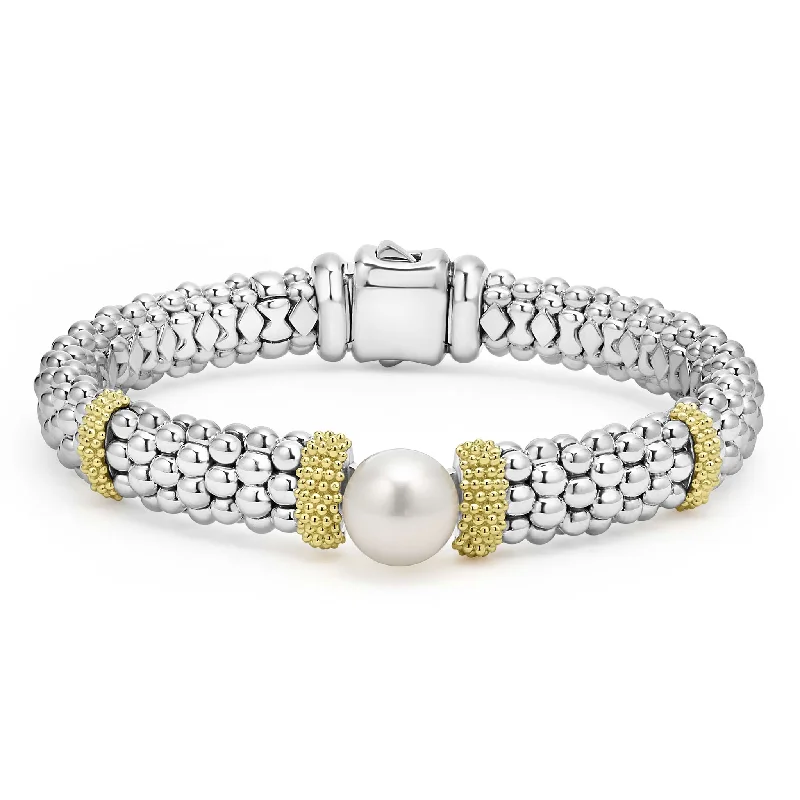 Buy More, Save More – Special Jewelry Discounts Luna Two-Tone Pearl Caviar Bracelet | 9mm Buy More, Save More – Special Jewelry Discounts Luna Two-Tone Pearl Caviar Bracelet | 9mm
