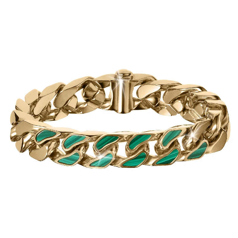 Delicate Crystal Jewelry For Sophisticated Charm Malachite Legacy Men's Bracelet