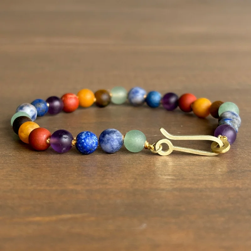 Affordable Luxury Jewelry For Every Occasion Matte Round Chakra Bead Bracelet