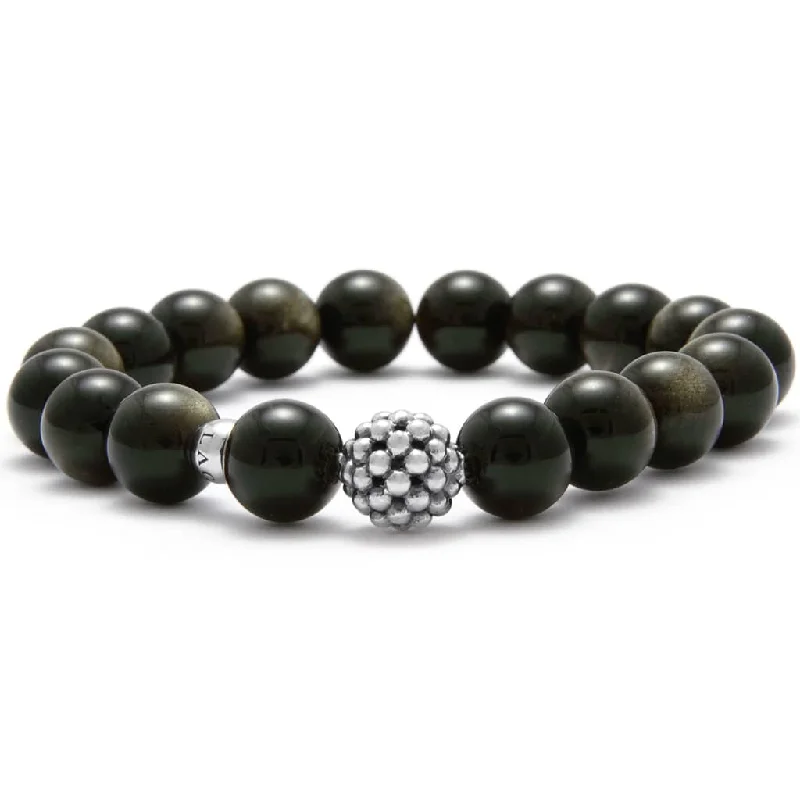 Premium Jewelry Now Available At Special Discounts Maya Golden Obsidian Silver Station Bead Bracelet Premium Jewelry Now Available At Special Discounts Maya Golden Obsidian Silver Station Bead Bracelet