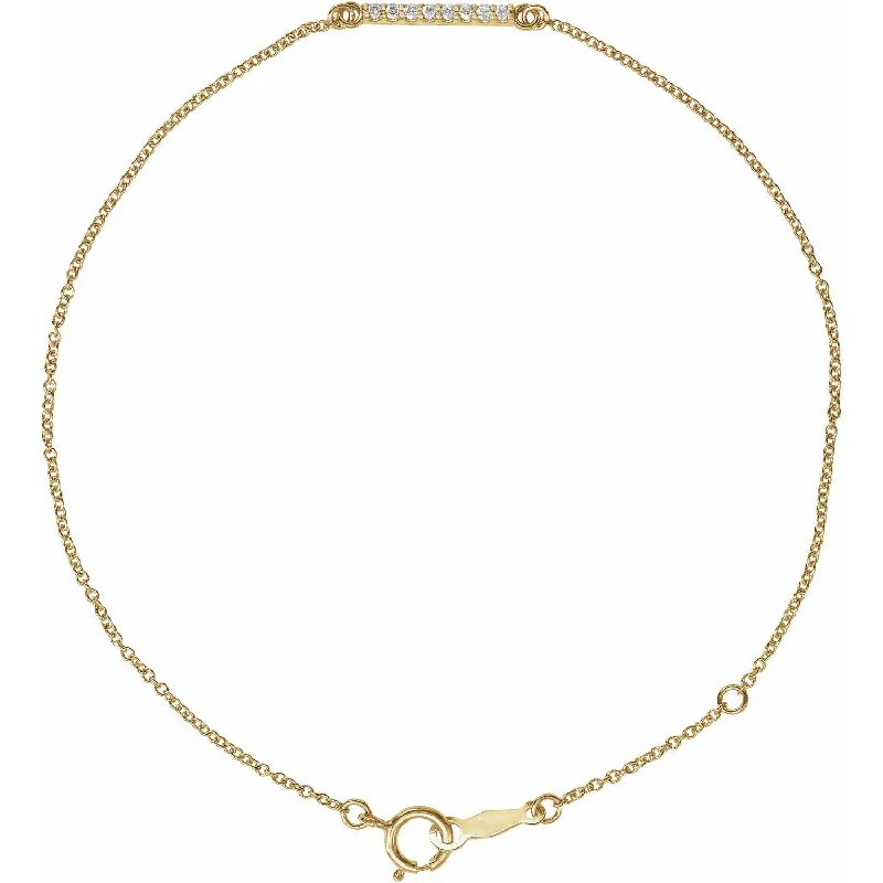 Exclusive Jewelry Discounts – Shop Now For Savings Mini Diamond Bar Bracelet
