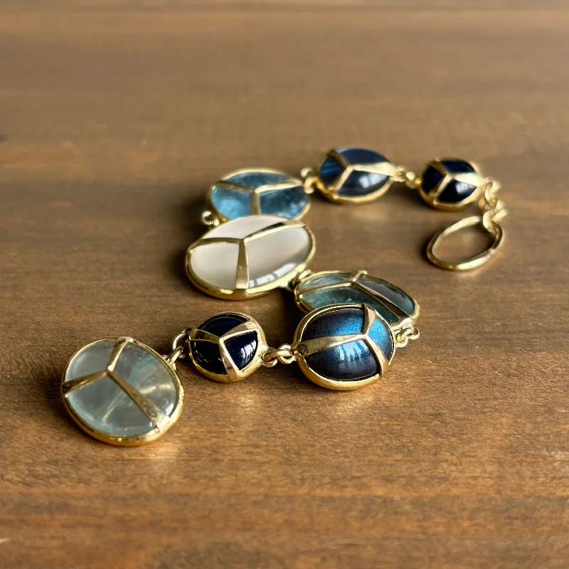 Exclusive Jewelry Markdowns – Limited-Time Offer Mixed Stone Lucky Scarab Bracelet