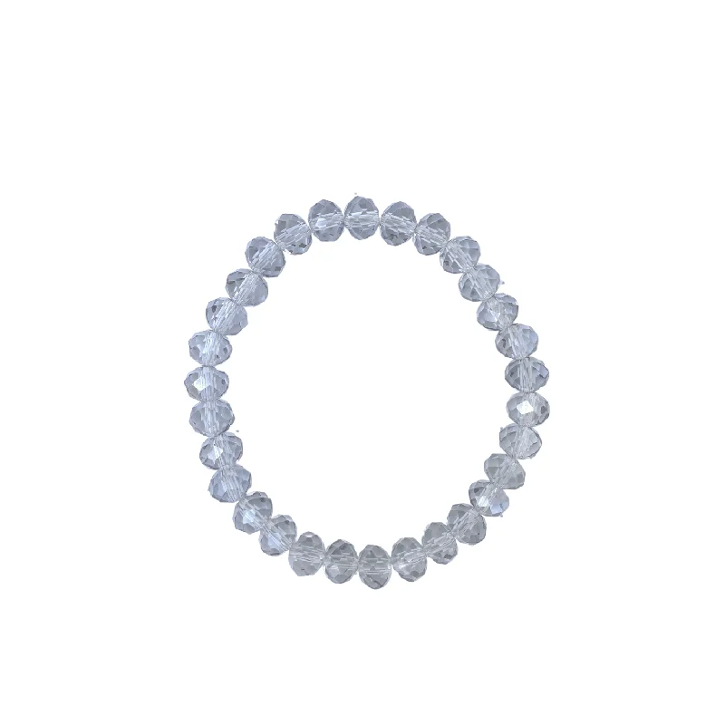 Mystic Light Blue Faceted Rondelle 8mm Bracelet