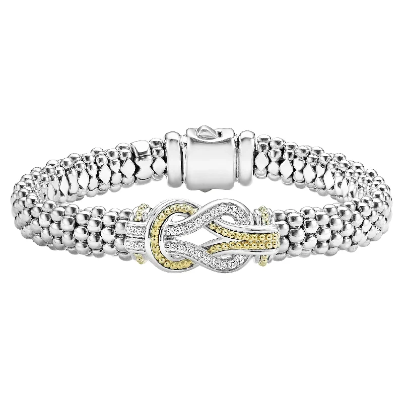 Don't Miss Our Biggest Jewelry Sale Of The Season Newport Two-Tone Knot Caviar Diamond Bracelet | 9mm Don't Miss Our Biggest Jewelry Sale Of The Season Newport Two-Tone Knot Caviar Diamond Bracelet | 9mm