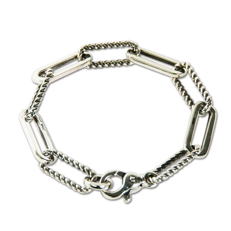 Paperclip & Twist Link Bracelet