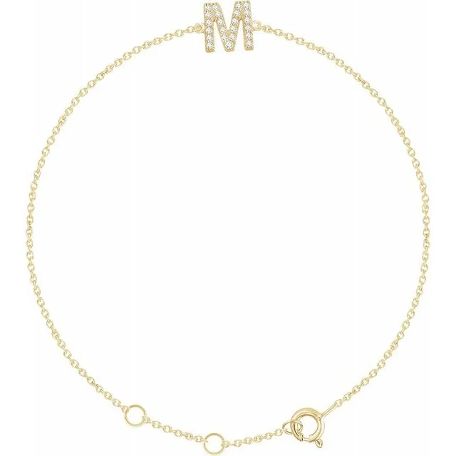 Jewelry Sale Alert – Shop Timeless Elegance Today Pave diamond initial bracelet