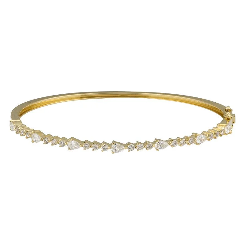 Elegant Jewelry Pieces At Unbelievable Prices Pear Shape Diamond Bangle