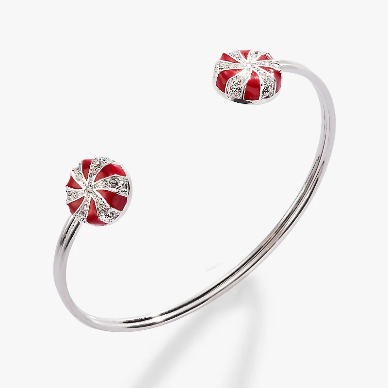 Holiday Peppermint Cuff Bracelet