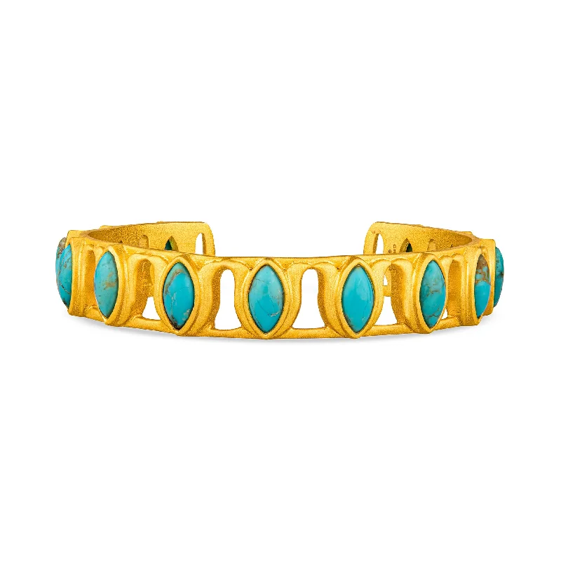 Petals Cuff - Turquoise