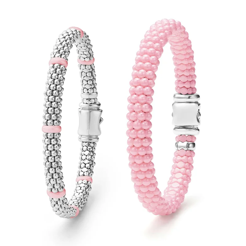 Pink Caviar Pink Ceramic Caviar Bracelet Gift Set