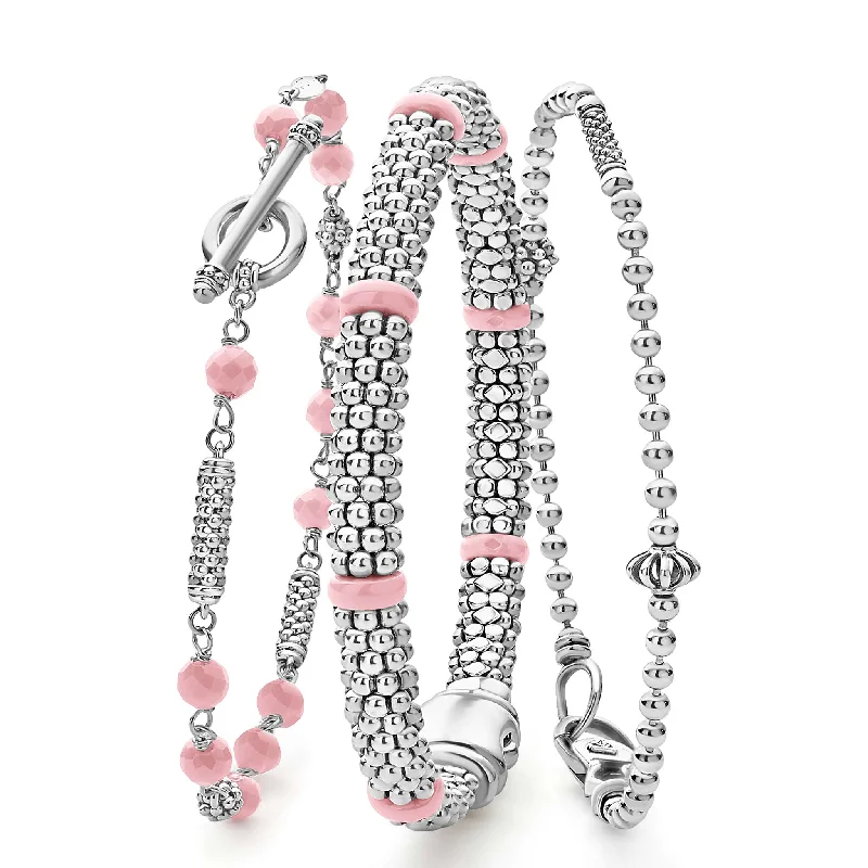 Pink Caviar Caviar Beaded Bracelet Gift Set