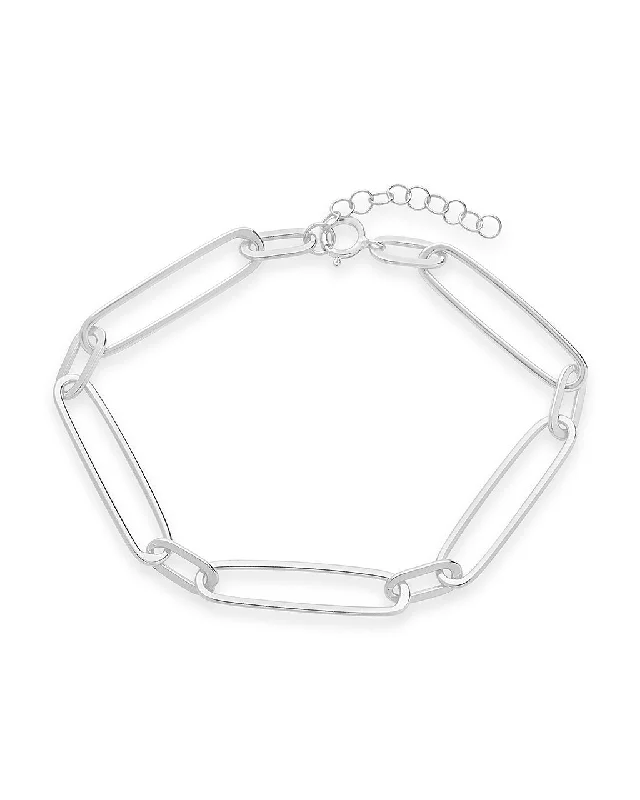 Sterling Silver Polished Large Link Bracelet