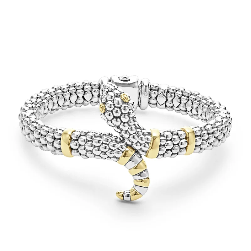 High-Quality Jewelry At A Fraction Of The Cost Rare Wonders Two-Tone Snake Rope Bracelet High-Quality Jewelry At A Fraction Of The Cost Rare Wonders Two-Tone Snake Rope Bracelet