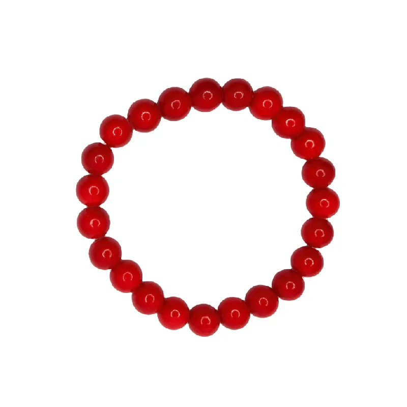 Universal Red Riverstone 8mm Bracelet