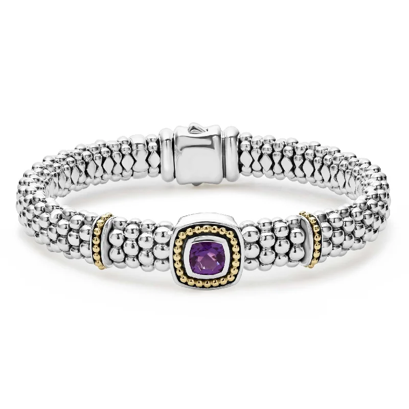 Rittenhouse Amethyst Caviar Bracelet | 9mm