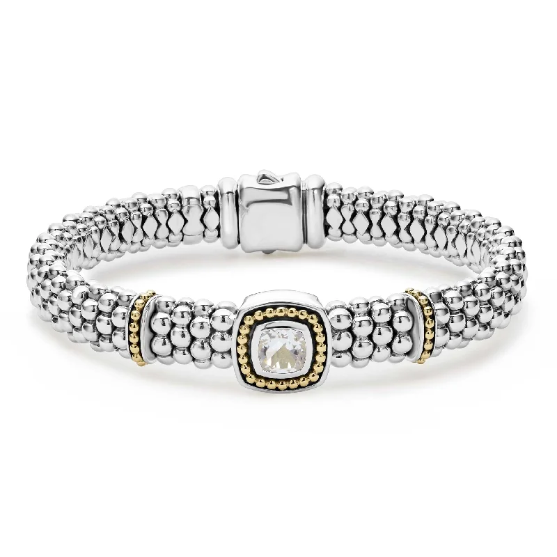 Rittenhouse White Topaz Caviar Bracelet | 9mm