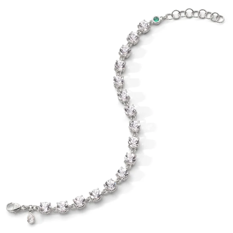 Flash Jewelry Sale – Get Stunning Pieces At Low Prices Round "European Cut" Rock Crystal Tennis Bracelet in Sterling Silver Flash Jewelry Sale – Get Stunning Pieces At Low Prices Round "European Cut" Rock Crystal Tennis Bracelet in Sterling Silver